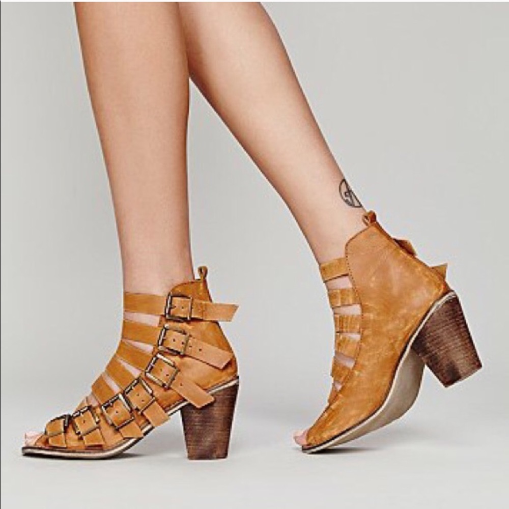 Free people buckle ankle boots